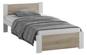 Łóżko DMD3 90x200 Białe + dąb sonoma