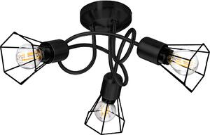 Lampa, reflektor z czarnymi drucianymi kloszami