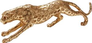 Złota figurka dekoracyjna z polyresiny Leopard