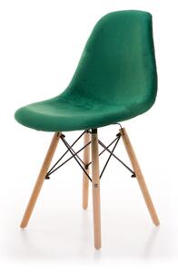 MebleMWM Krzesło skandynawskie EAMES EM01 | Zielony welur | Outlet