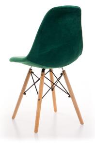 MebleMWM Krzesło skandynawskie EAMES EM01 | Zielony welur | Outlet