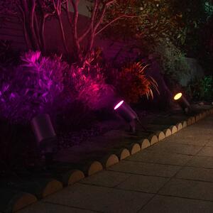 Hama Smart reflektor z grotem ziemnym LED, czarny WLAN, IP65 RGBW sćiemniany, możliwość ściemniania, czarny, tworzywo sztuczne, nowoczesny