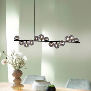 Schöner Wohnen Lampa wisząca szklana Dubai, czarny, salon / jadalnia, metal, nowoczesny