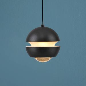 Schöner Wohnen Lampa wisząca szklana Lini, czarny, salon / jadalnia, metal, nowoczesny