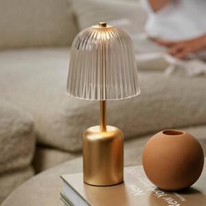 Nuura Aps Lampa stołowa LED z akumulatorem Asteea, kolor mosiężny, wysokość 27 cm możliwość ściemniania, mosiężny / złoty, salon / jadalnia, metal, nowoczesny