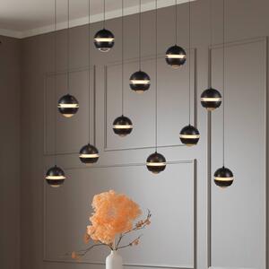 Schöner Wohnen Lampa wisząca Lini, możliwość ściemniania, czarny, salon / jadalnia, tworzywo sztuczne, nowoczesny