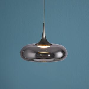 Schöner Wohnen Lampa wisząca szklana Posh, możliwość ściemniania, aluminiowy / szary / cynkowy, salon / jadalnia, szkło, nowoczesny