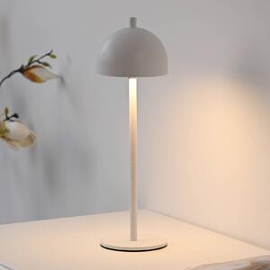 Schöner Wohnen lampa stołowa LED z akumulatorem Bellies, biała, IP54 możliwość ściemniania, biały / opal, salon / jadalnia, metal, skandynawski