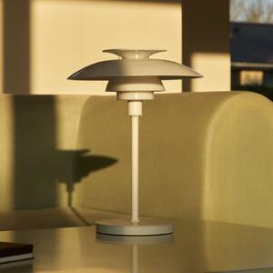Louis Poulsen LED-Akkutischleuchte PH 80, opalweiß, IP44 możliwość ściemniania, biały / opal, salon / jadalnia, aluminium, skandynawski