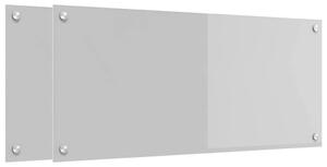 Panel kuchenny 2 pcs Jasnoszary 90 x 40 cm szkło hartowane