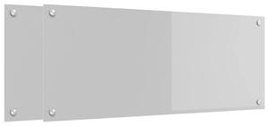 Panel kuchenny 2 pcs Jasnoszary 100 x 40 cm szkło hartowane