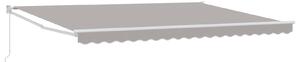 Markiza wysuwana jasnoszary 4 x 2 m 100% Poliester i Aluminium