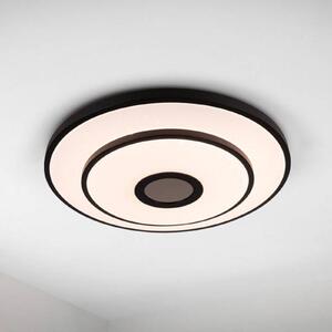 Näve Lampa sufitowa LED Genua, możliwość ściemniania, czarny, salon / jadalnia, metal, nowoczesny