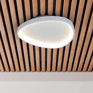Näve Lampa sufitowa LED Argesa, możliwość ściemniania, biały / opal, salon / jadalnia, metal, nowoczesny