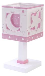 Dalber Lampa stołowa Moonlight Pink, fioletowy / różowy / bladoróżowy, pokój dziecięcy, tworzywo sztuczne