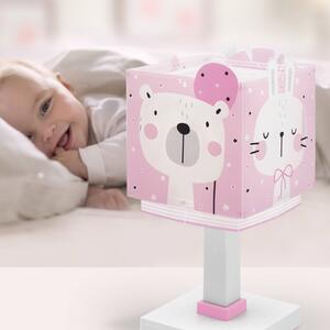 Dalber Lampa stołowa Baby Jungle, fioletowy / różowy / bladoróżowy, pokój dziecięcy, tworzywo sztuczne