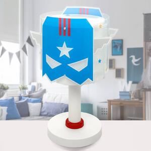Dalber Lampa stołowa Blue Hero, niebieski, pokój dziecięcy, tworzywo sztuczne
