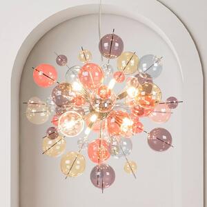 Näve Lampa wisząca szklana Explosion, możliwość ściemniania, multikolor, salon / jadalnia, szkło