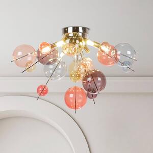Näve Lampa sufitowa Explosion, możliwość ściemniania, multikolor, salon / jadalnia, szkło