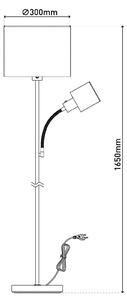Näve Lampa stojąca Filomena, brązowy / rdzawy, salon / jadalnia, metal