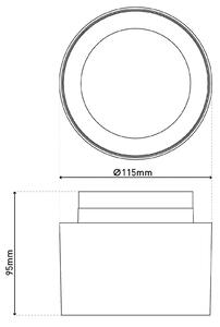 Näve Lampa sufitowa LED Trimes, możliwość ściemniania, czarny, salon / jadalnia, tworzywo sztuczne