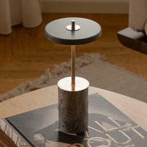 UMAGE Lampa stołowa design Asteria MOVE MINI, możliwość ściemniania, aluminiowy / szary / cynkowy, salon / jadalnia, kamień, design