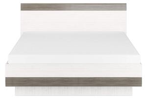 MebleMWM Łóżko drewniane BLANCO 35 | 160x200 | Sosna śnieżna, new gray