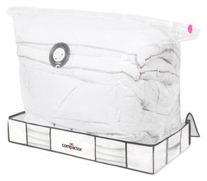 Zestaw 2 białych organizerów pod łóżko z workiem próżniowym Compactor XLarge Underbed Life, 105x15,5 cm