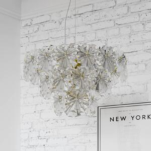 By Rydéns Lampa wisząca kryształowa Lorraine, możliwość ściemniania, przezroczysty / transparentny, salon / jadalnia, metal