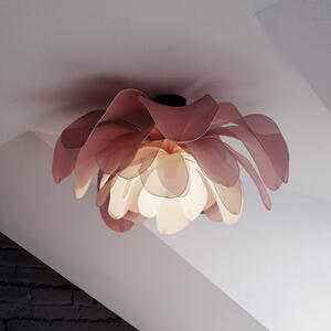 By Rydéns Lampa sufitowa designerska Lou Lou, możliwość ściemniania, fioletowy / różowy / bladoróżowy, przedpokój, tkanina / materiał / jedwab, design