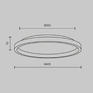 Maytoni Lampa sufitowa LED Orign, czarny, salon / jadalnia, metal, nowoczesny