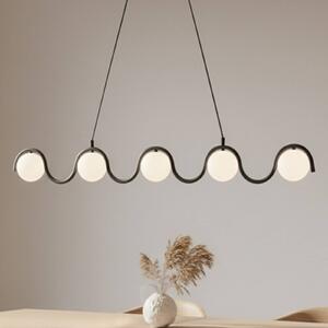 Lampa wisząca szklana Sinus 5 EMIBIG LIGHTING, możliwość ściemniania, czarny, salon / jadalnia, szkło, nowoczesny