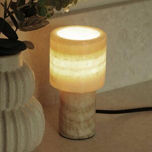 PR Home Lampa stołowa Lucie, kremowy / amber, salon / jadalnia, kamień, nowoczesny