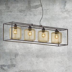 FISCHER & HONSEL Lampa wisząca Caydo, możliwość ściemniania, czarny, salon / jadalnia, metal, nowoczesny