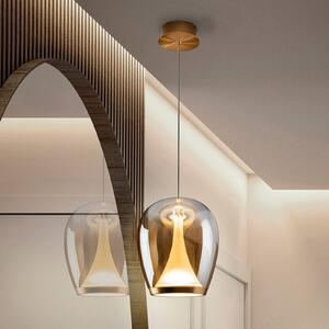 Schuller Valencia Lampa wisząca szklana Suspiro, kremowy / amber, salon / jadalnia, szkło