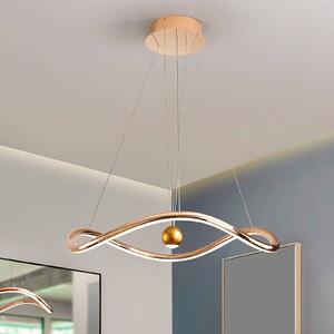 Schuller Valencia Inteligentna lampa wisząca LED Romina, Ø 78 cm, złoty metal CCT możliwość ściemniania, mosiężny / złoty, salon / jadalnia, aluminium