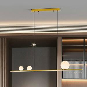 Schuller Valencia Lampa wisząca Mila, możliwość ściemniania, mosiężny / złoty, salon / jadalnia, aluminium, nowoczesny