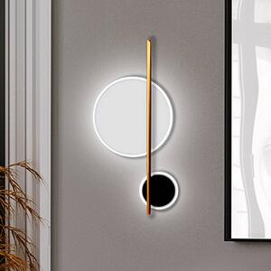 Schuller Valencia Kinkiet LED Duo, mosiężny / złoty, salon / jadalnia, aluminium, nowoczesny