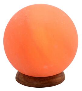 Wagner Life Lampa solna Planet, 2 kg, drewniana podstawa, bursztynowa Planet, żółty / pomarańczowy, salon / jadalnia, kamień