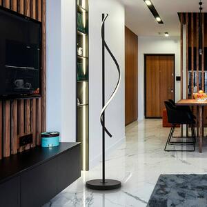 Schuller Valencia Lampa stojąca LED Boa, czarny, salon / jadalnia, aluminium, nowoczesny