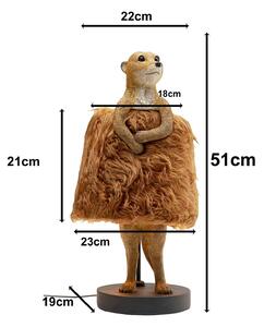 KARE Lampa stołowa design Animal Meerkat Fur, brązowy / rdzawy, salon / jadalnia, tworzywo sztuczne, design