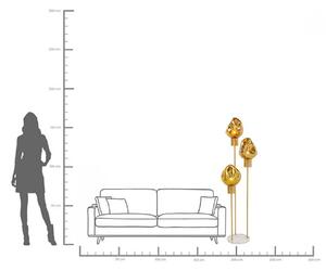 KARE Lampa stojąca designerska Supernova, mosiężny / złoty, salon / jadalnia, szkło, design