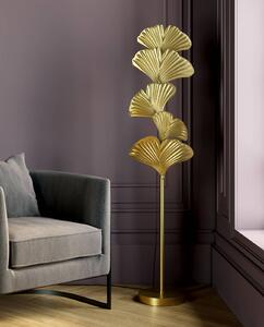 KARE Lampa stojąca designerska Yuva, mosiężny / złoty, salon / jadalnia, metal, design
