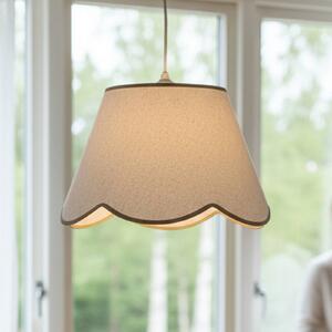 PR Home Lampa wisząca Nell, możliwość ściemniania, biały / opal, salon / jadalnia, tkanina / materiał / jedwab
