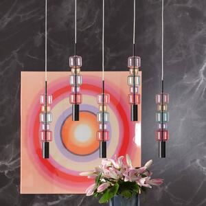 KARE Lampa wisząca designerska Candy Bar Colore, możliwość ściemniania, multikolor, salon / jadalnia, szkło, design