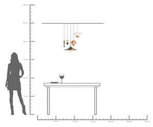 KARE Lampa wisząca designerska Cappelli, możliwość ściemniania, multikolor, salon / jadalnia, metal, design