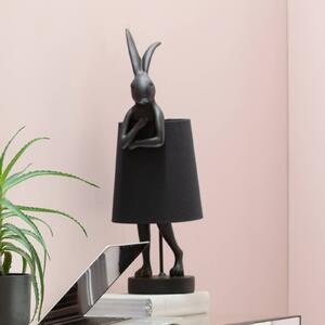 KARE Lampa stołowa Animal Rabbit, czarny, salon / jadalnia, tworzywo sztuczne, design