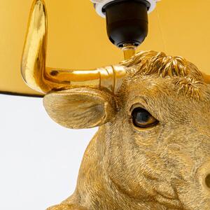 KARE Lampa stołowa design Boxer Bull, mosiężny / złoty, salon / jadalnia, tworzywo sztuczne, design