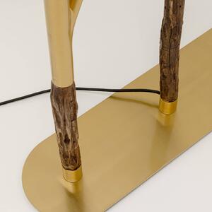 KARE Lampa stojąca designerska Twig, zielony, salon / jadalnia, tkanina / materiał / jedwab, design
