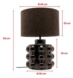 KARE Lampa stołowa design Calamaro, brązowy / rdzawy, salon / jadalnia, ceramika, design